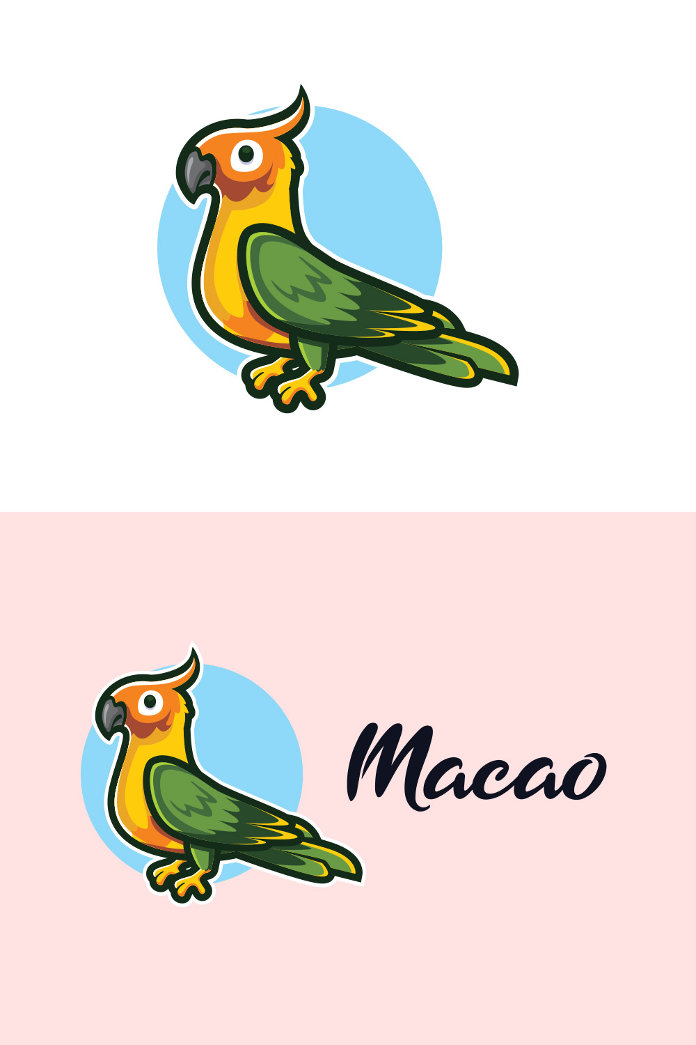 Macau Bird Logo Design pinterest preview image.