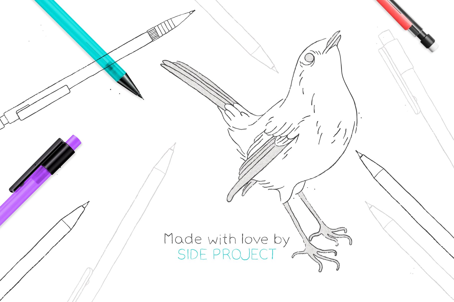 mechanical pencil brushes preview 00 bird 08 662