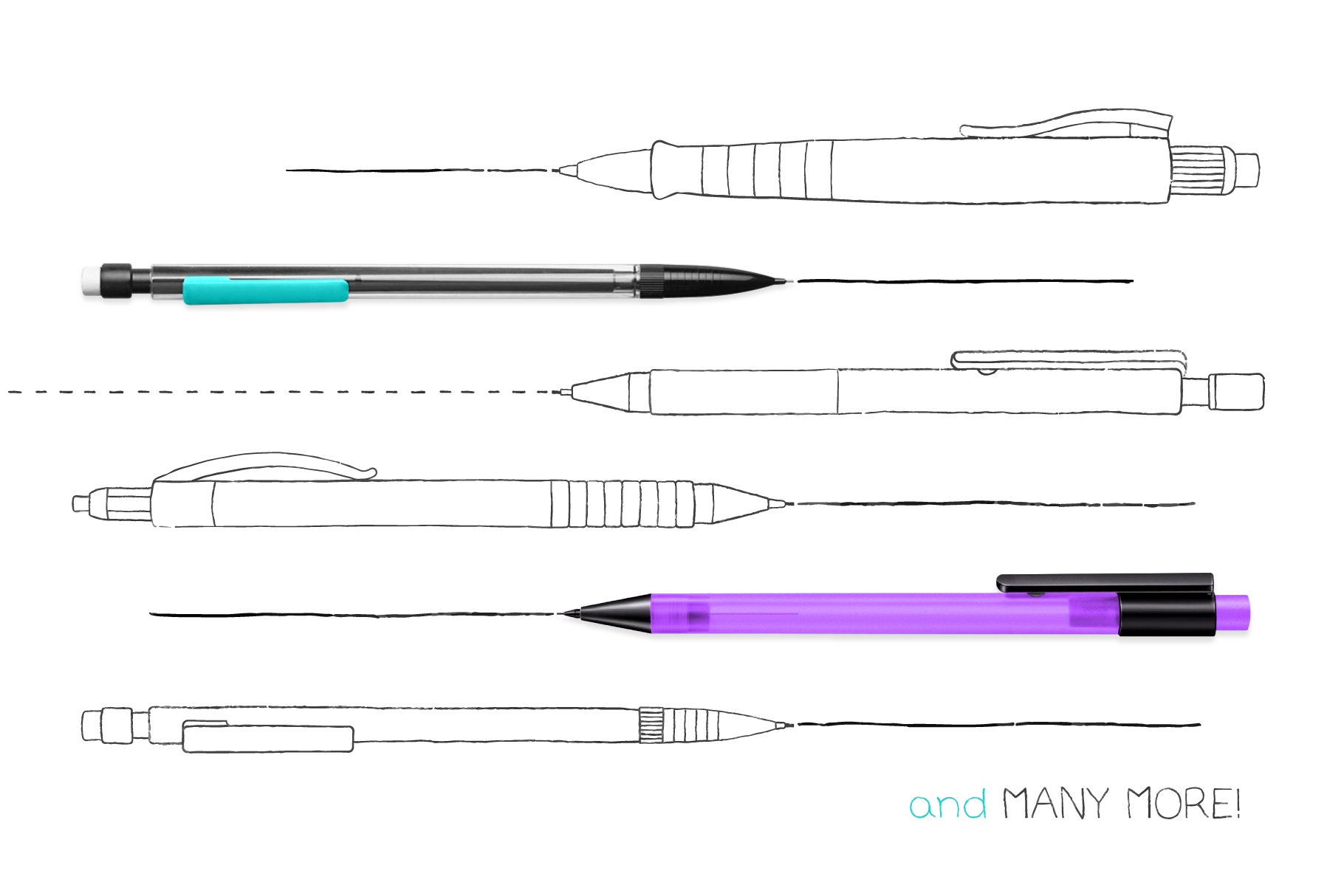 mechanical pencil brushes preview 00 shop 03 600