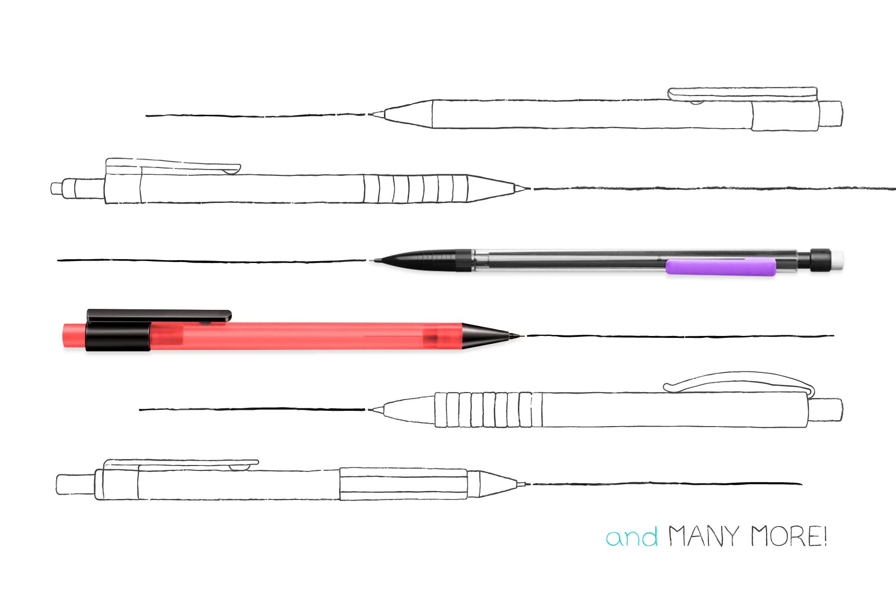 mechanical pencil brushes preview 00 shop 04 81