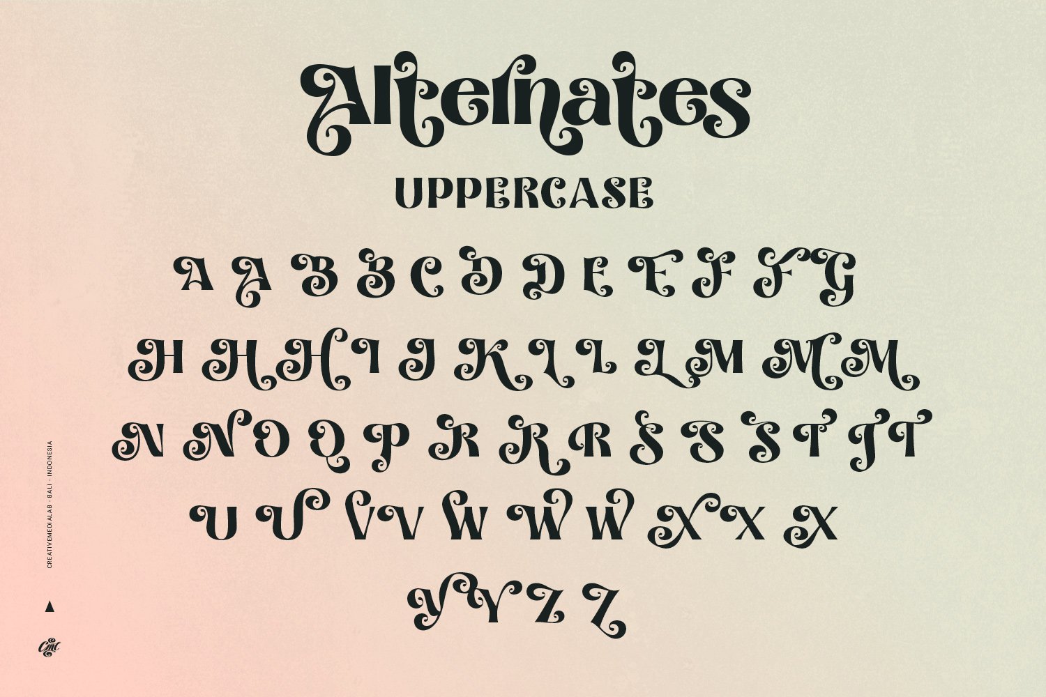 mellsony font alternates uppercase 800