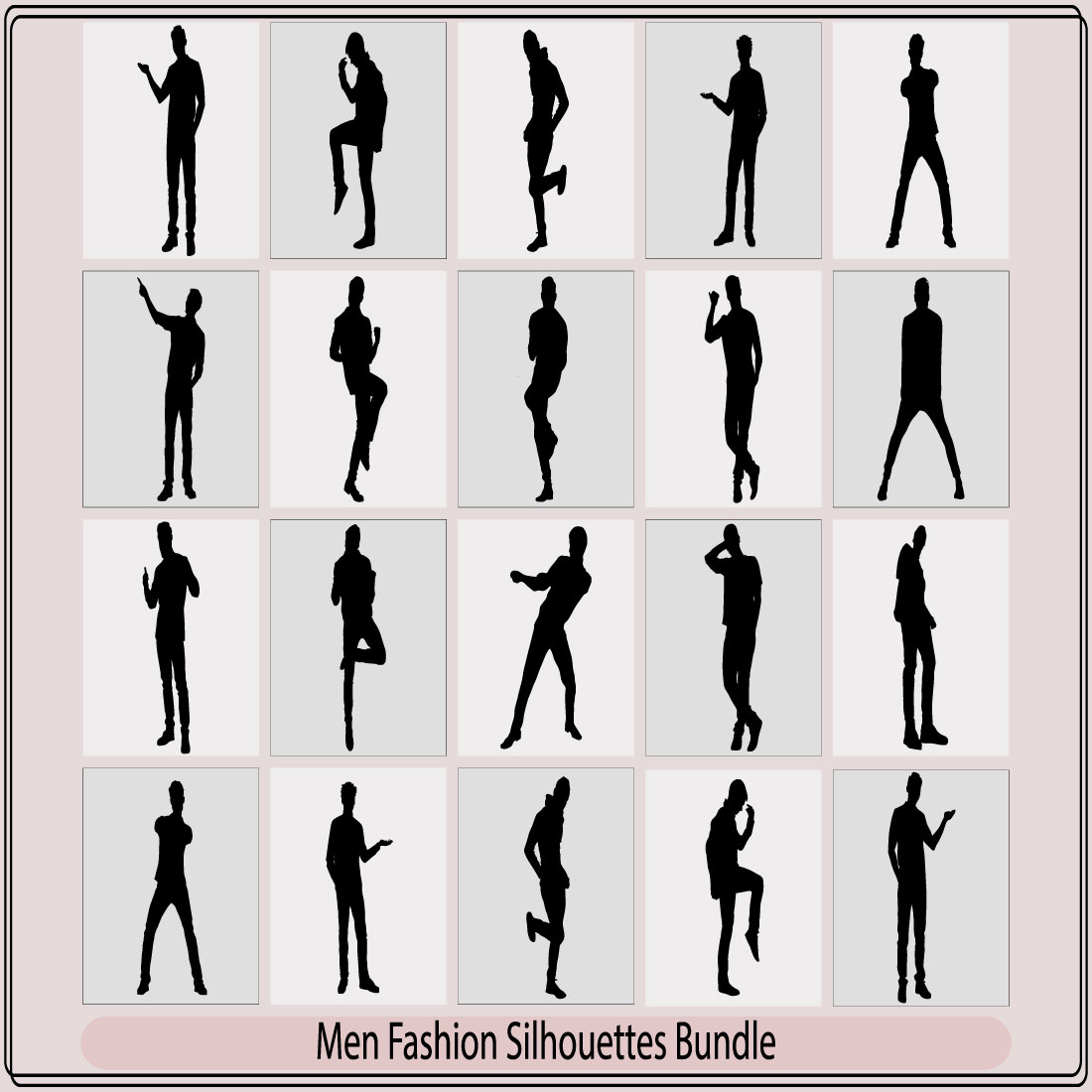 Man's Fashion Icon in Simple Lines,Men's fashion,silhouette of a man in a classic suit,fashion men vector cover image.