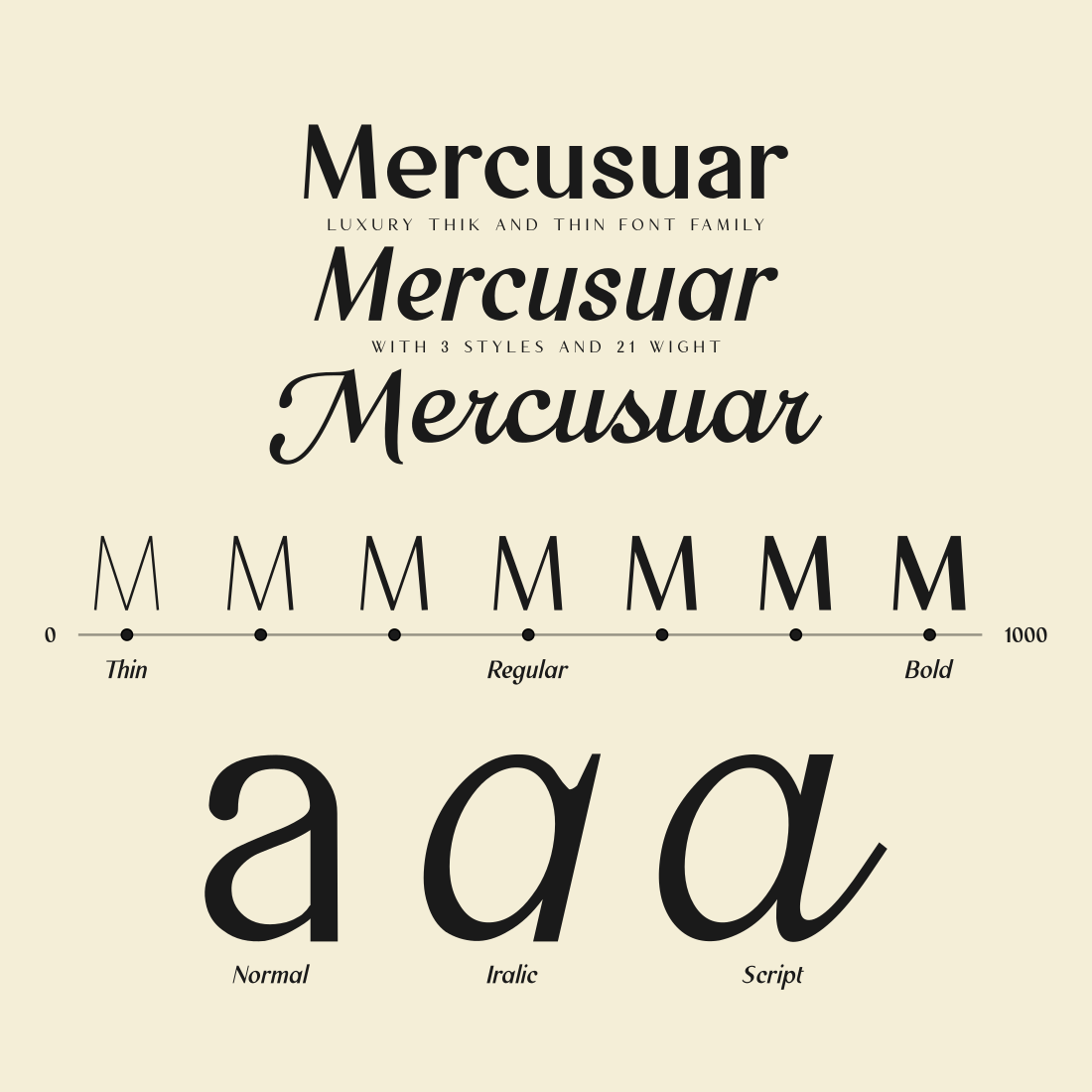 Mercusuar - Luxury Font Family preview image.