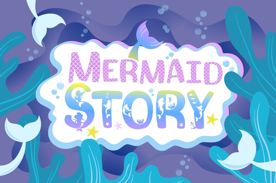 Mermaid Story Font Duo & Extras cover image.