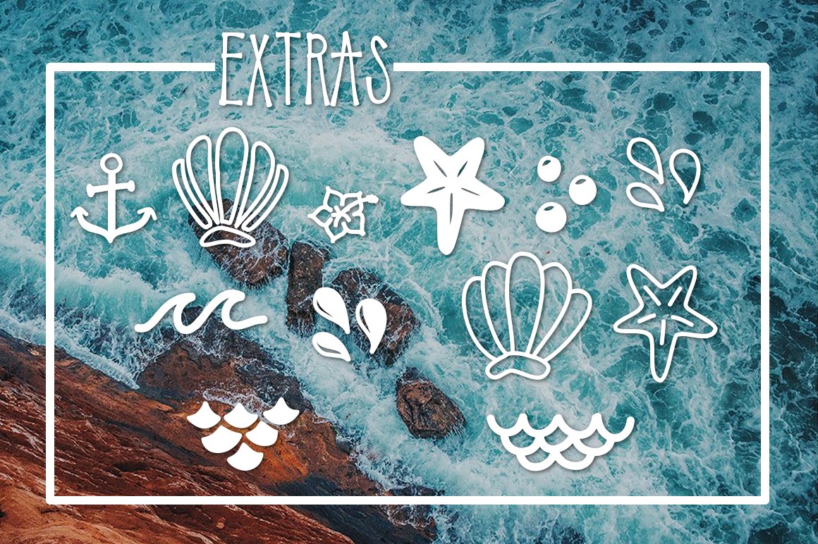 Mermaid Tails a Summertime Typeface preview image.