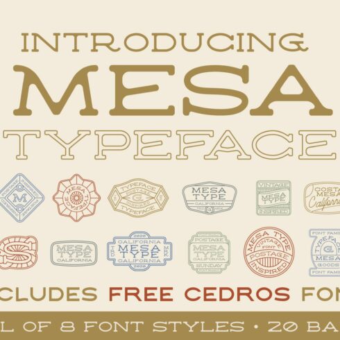 Mesa Typeface Bundle | Vintage Font cover image.