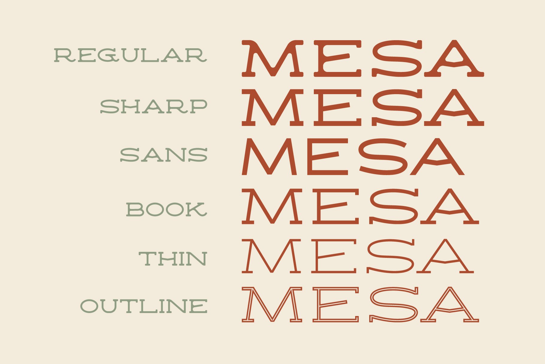 mesa typeface 06 335