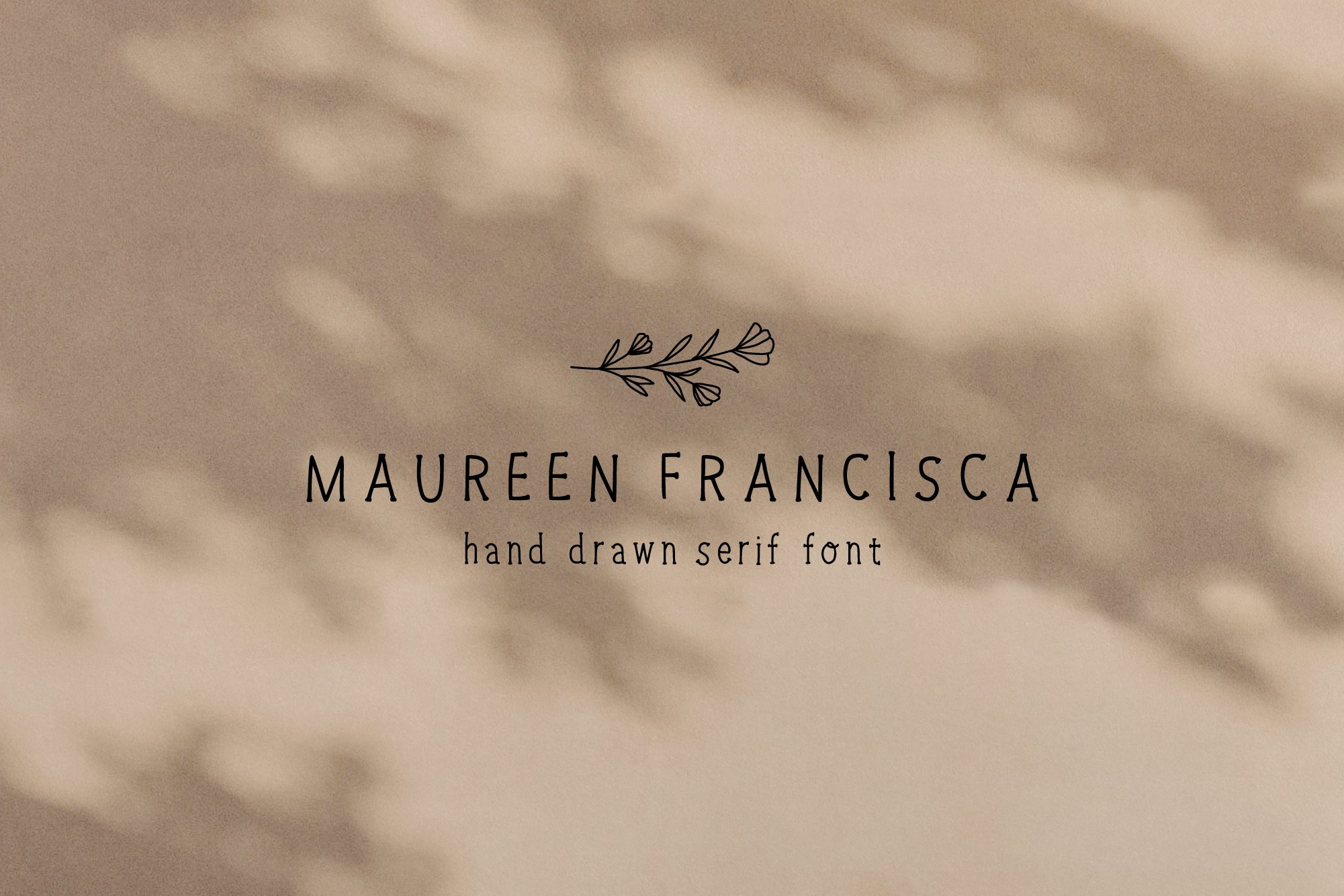Hand Drawn Serif Font + Illustration cover image.