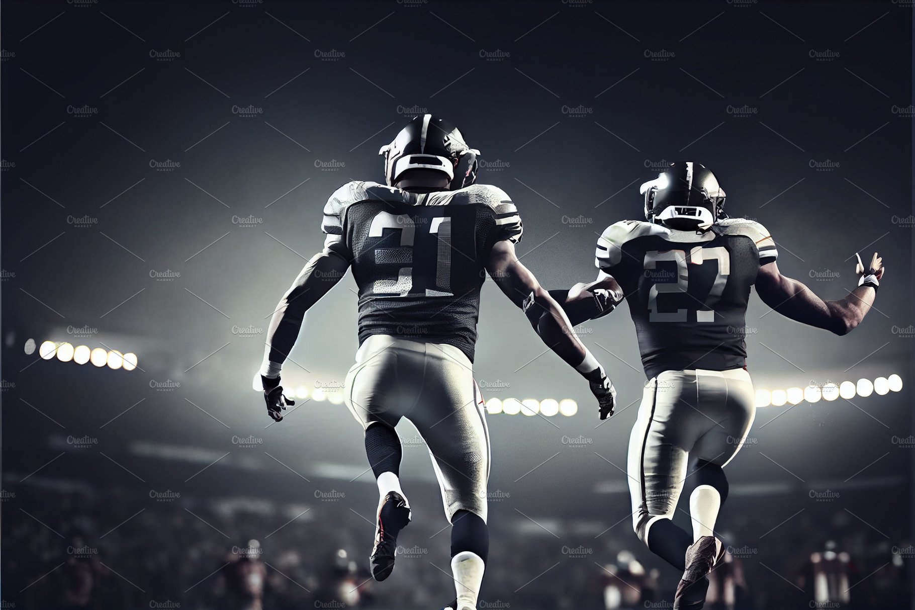 american football players in the action grand arena cover image.