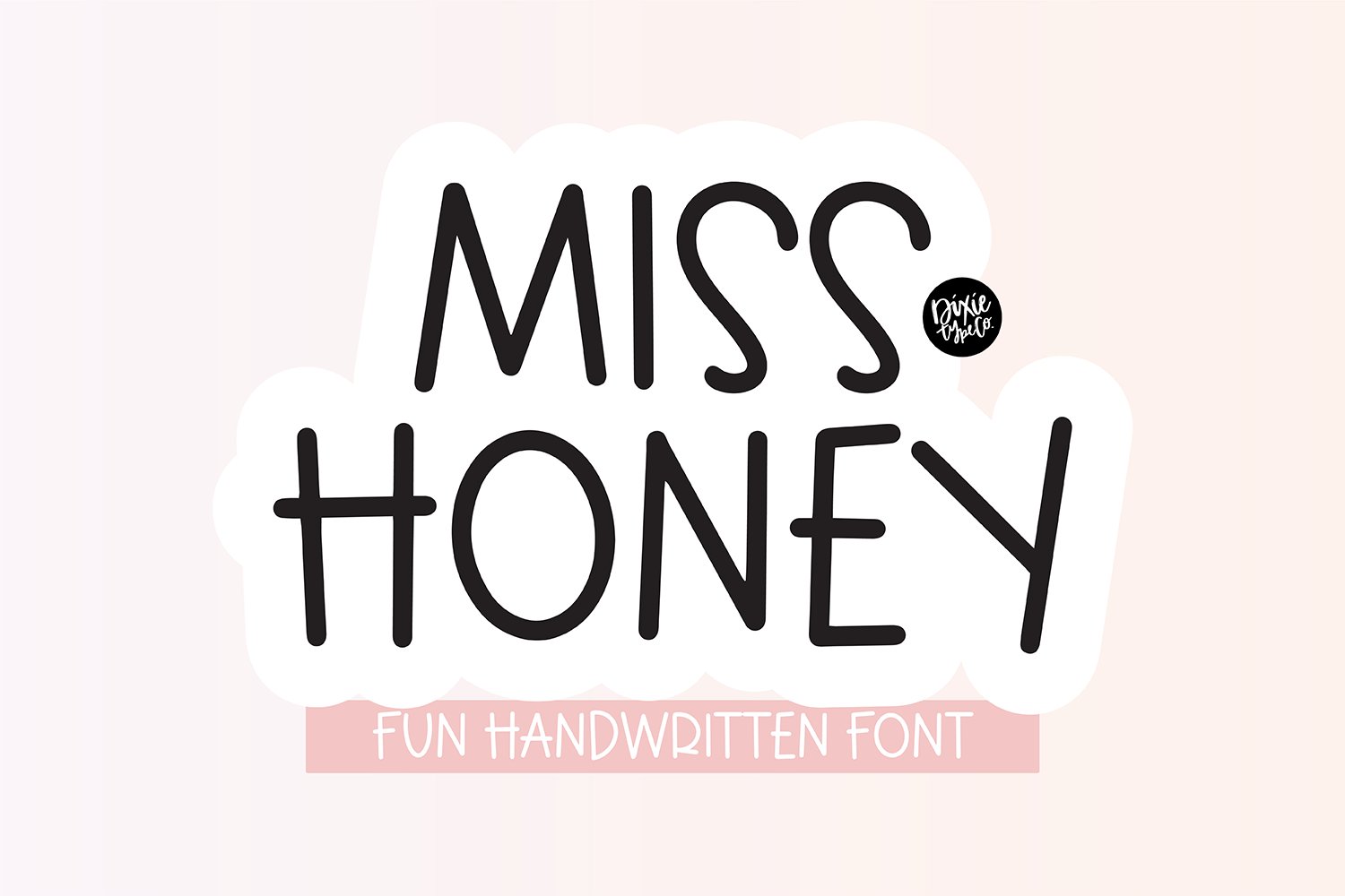 MISS HONEY Kids Handwriting Font cover image.