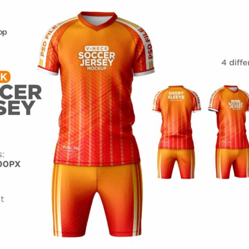 Men Soccer Jersey kit Mockup cover image.
