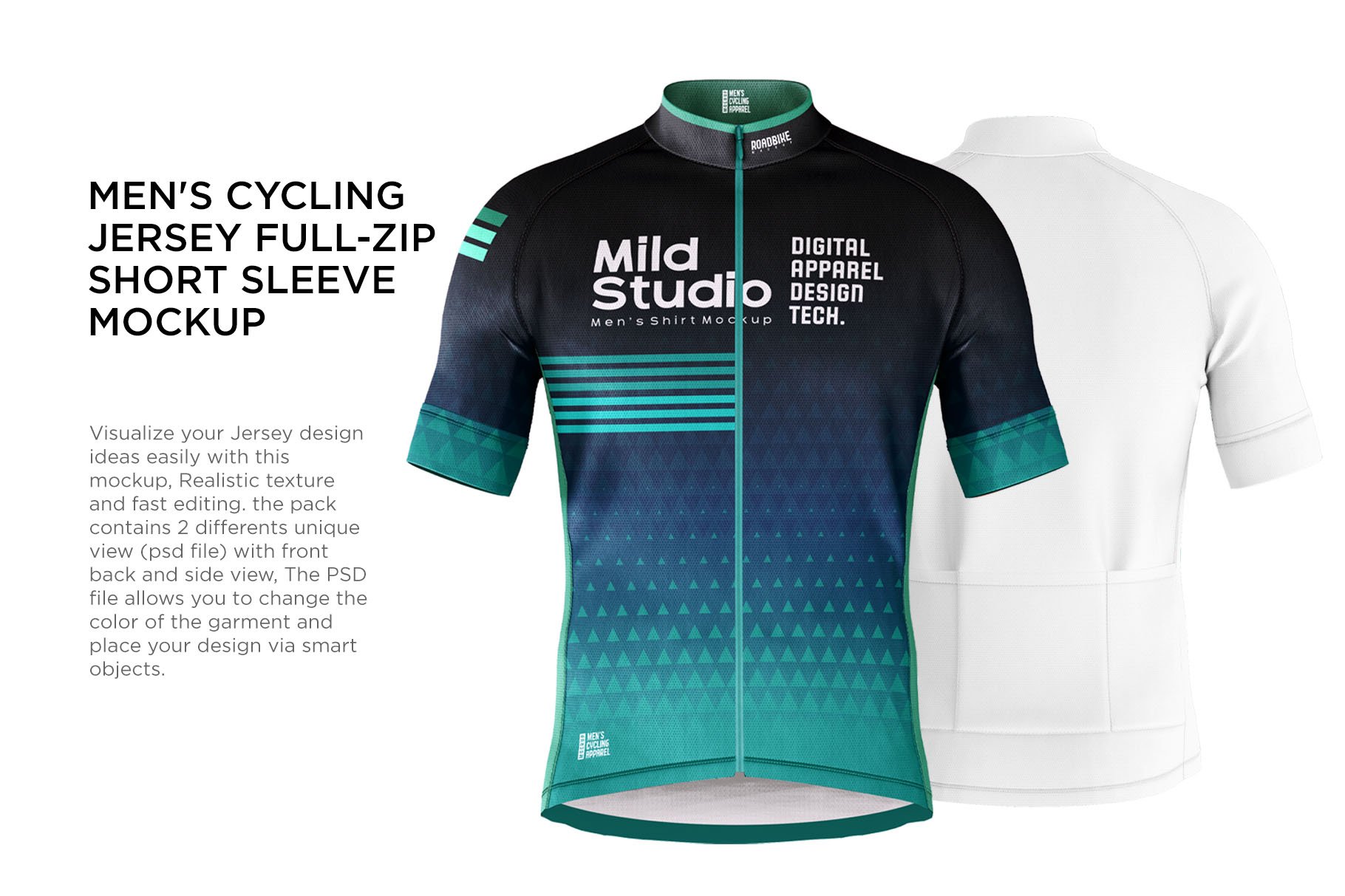 Men's Cyling Jersey Mockup preview image.