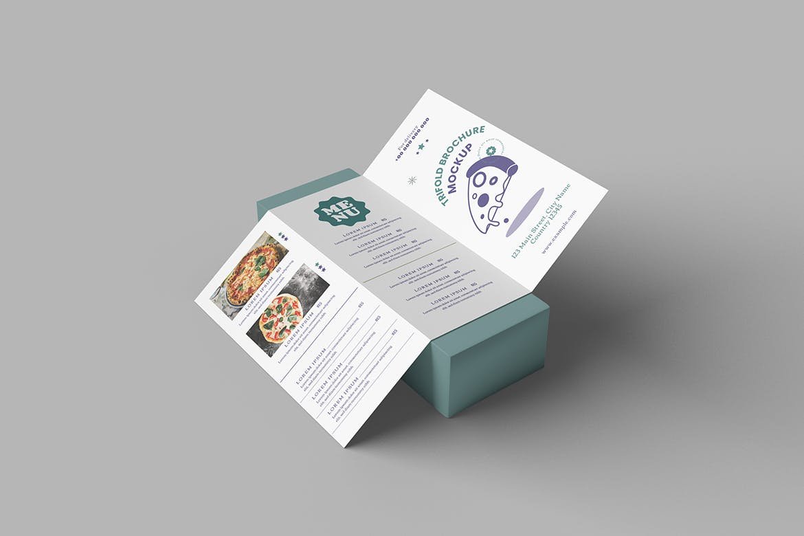 Minimalist Trifold Brochure Mockup preview image.