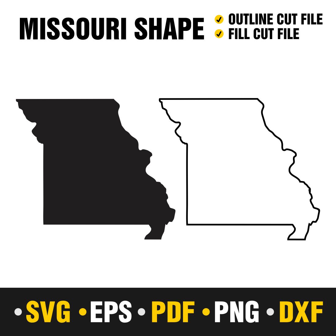 Missouri SVG, PNG, PDF, EPS & DXF cover image.