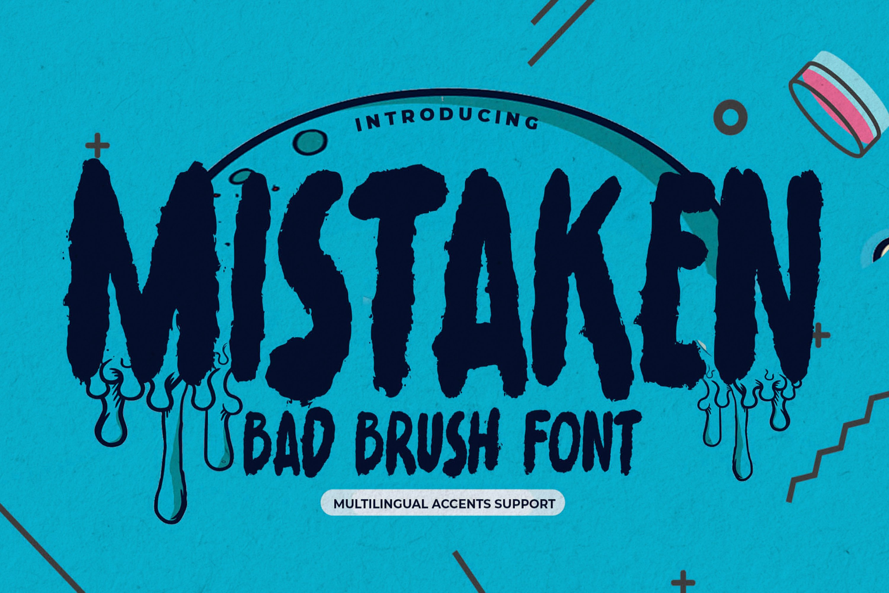 MISTAKEN - Bad Brush Font cover image.