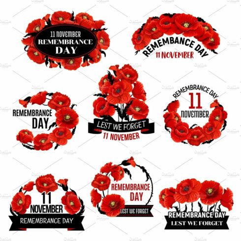 Remembrance Day red poppy flower cover image.