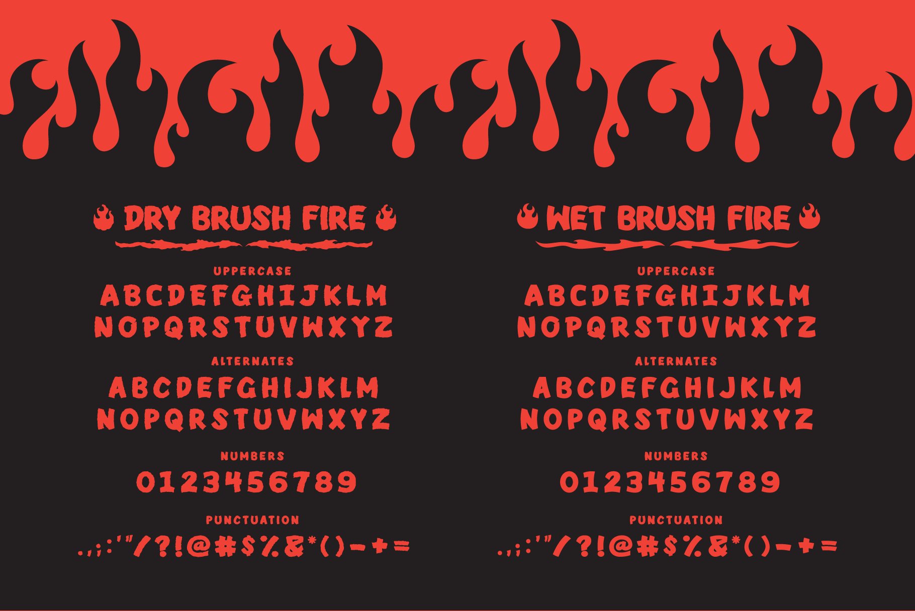 Brush Fire Font Family preview image.