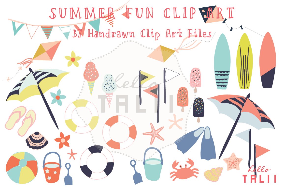 free summer activities clipart