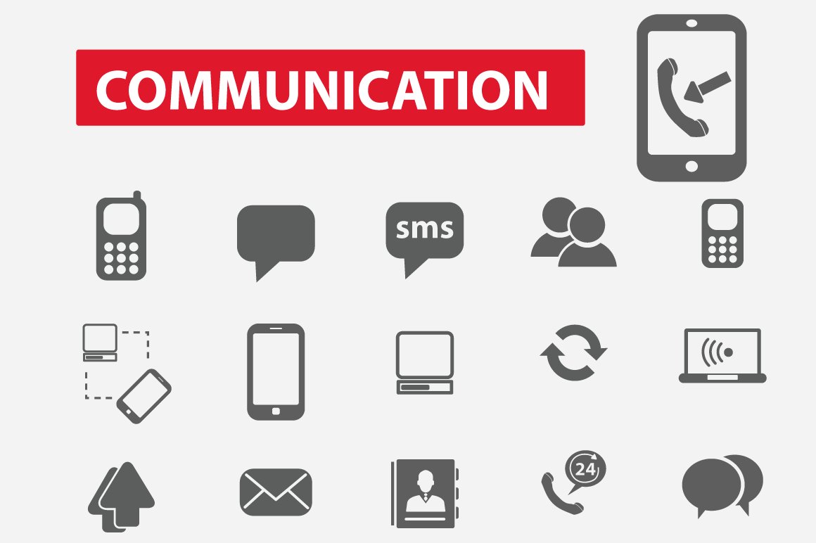 25 communication icons cover image.