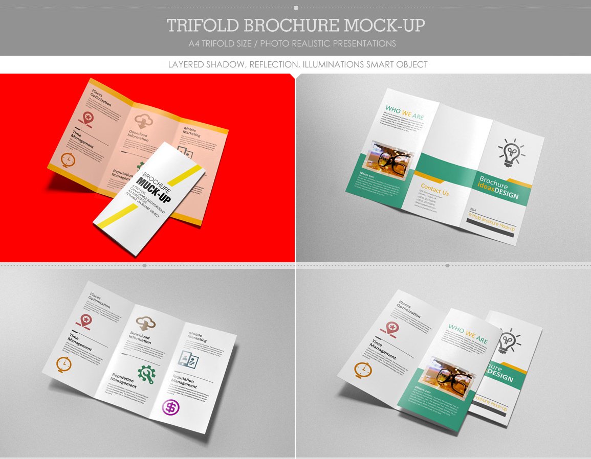 Trifold Brochure Mock-Up cover image.