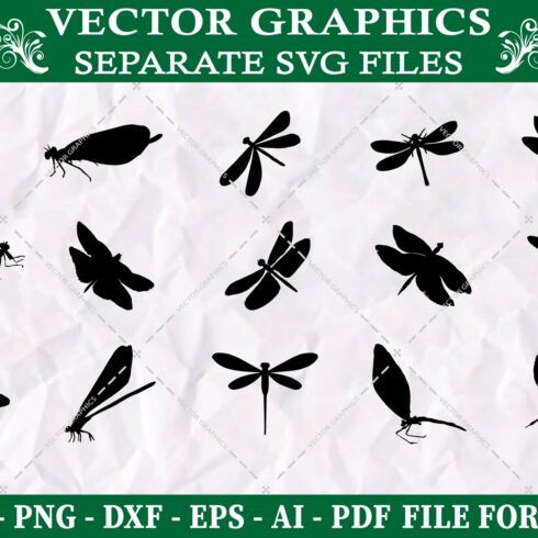 Dragonfly SVG, dragonfly clipart cover image.