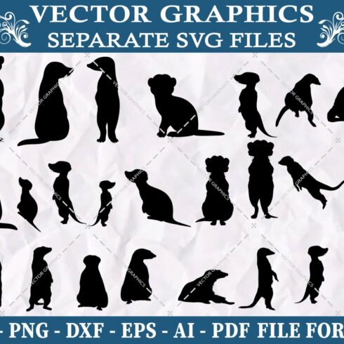 Meerkat SVG vector design bundle cover image.