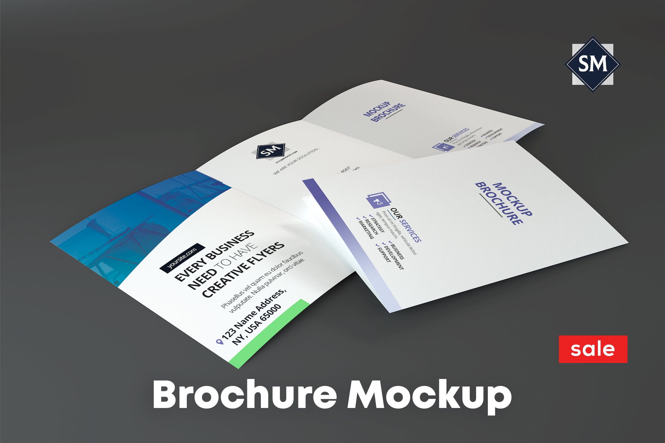 A4 Tri-Fold Brochure Mockup Vol2 cover image.