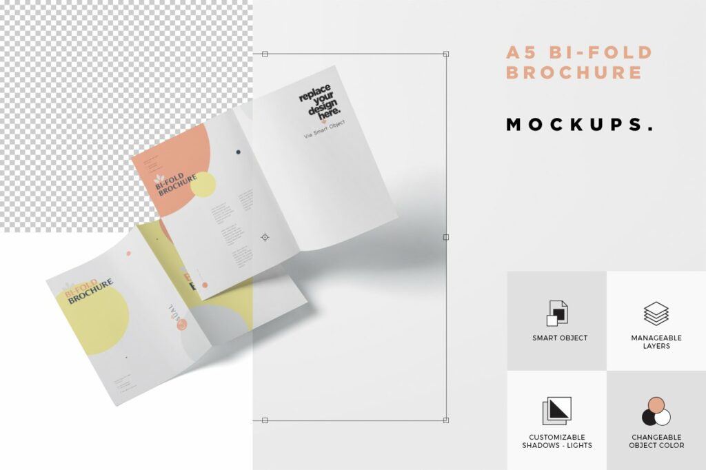 A5 Bi-Fold Brochure Mock-Up – MasterBundles