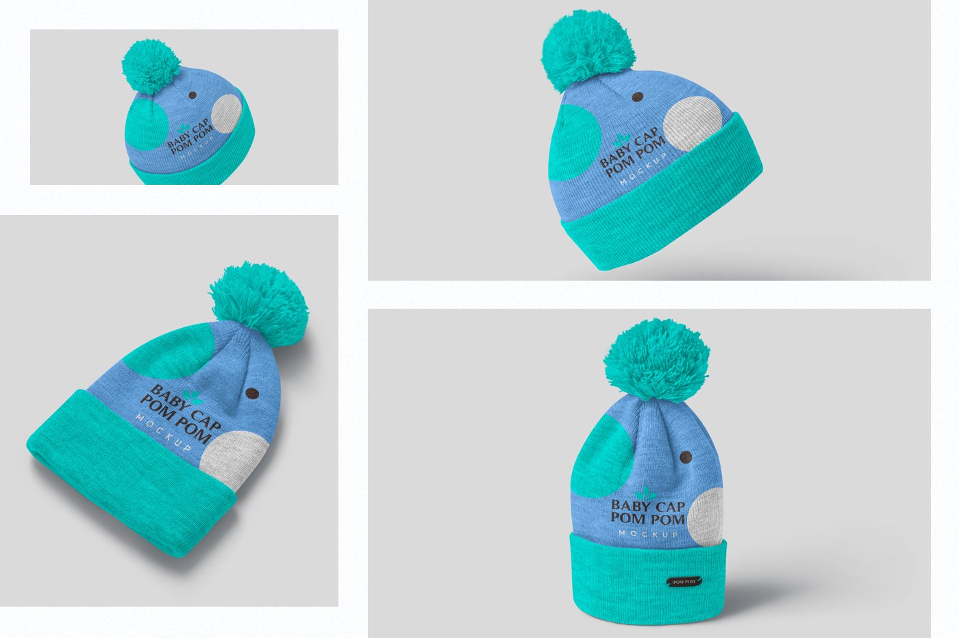 Pom Pom Cap Mockups preview image.