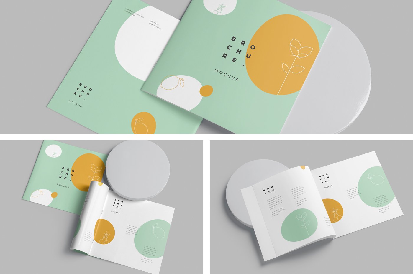Soft Cover Brochure Mockup Templates preview image.