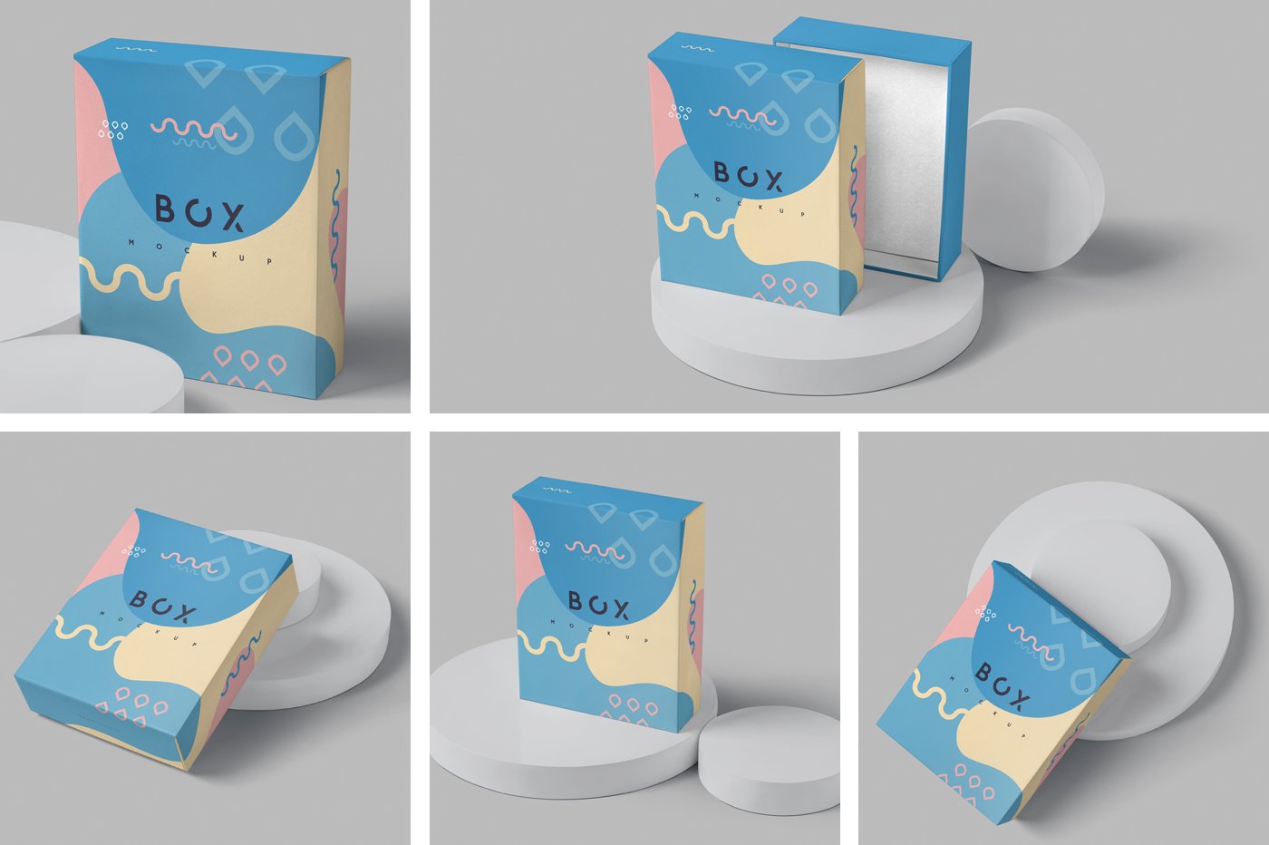 Slim Gift Packaging Box Mockups preview image.