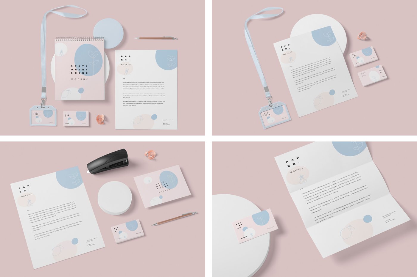 Stationery Mockup Scenes preview image.