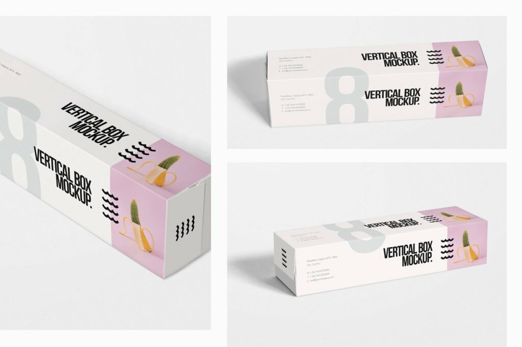 Vertical Box Mockups – MasterBundles