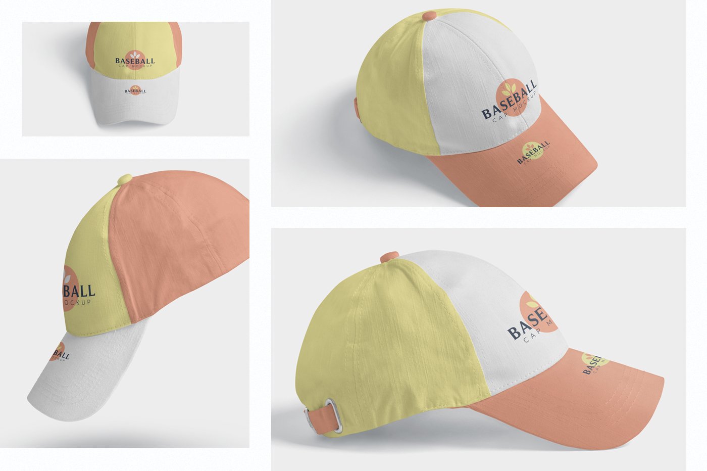 4 Baseball Cap Mockups preview image.