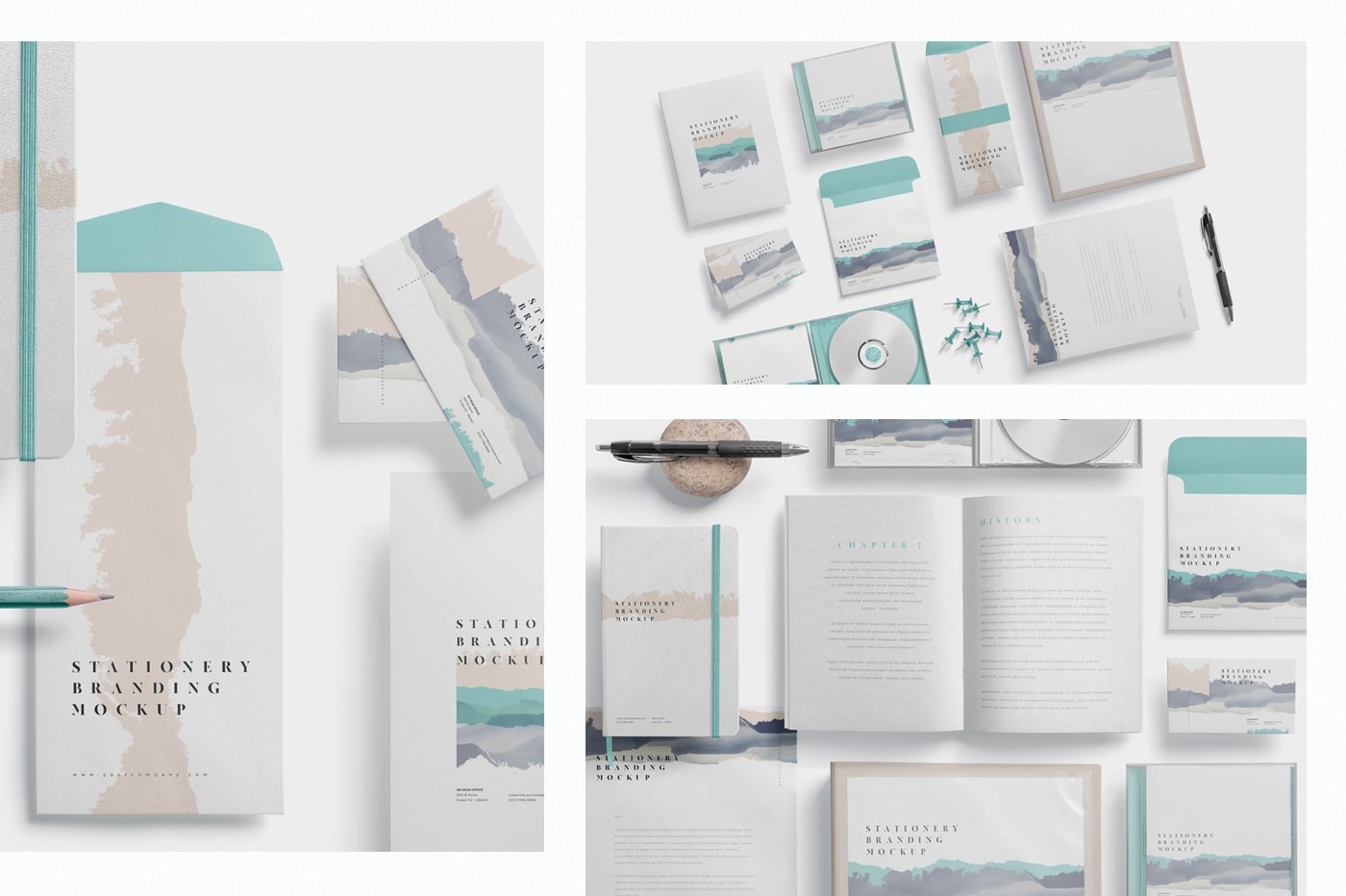 Stationery Branding Mockups preview image.