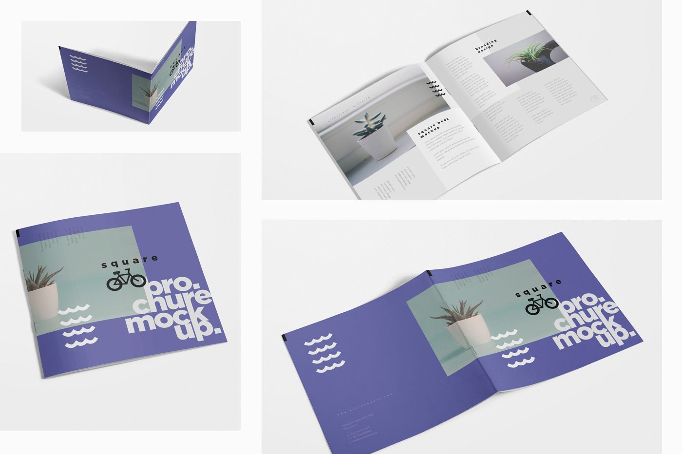 Square Brochure Mockups preview image.