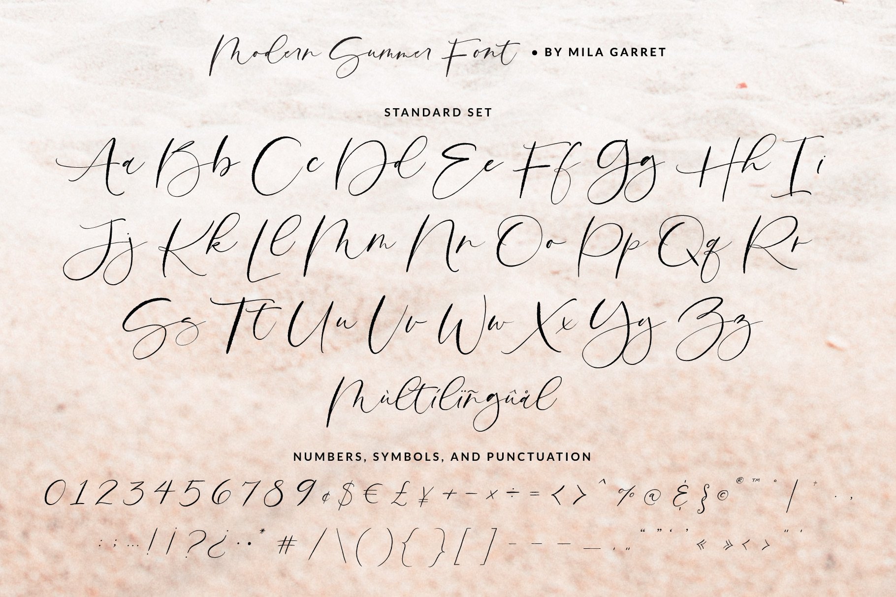 modern calligraphy alphabet font wedding invitations modern summer mila garret 1 538