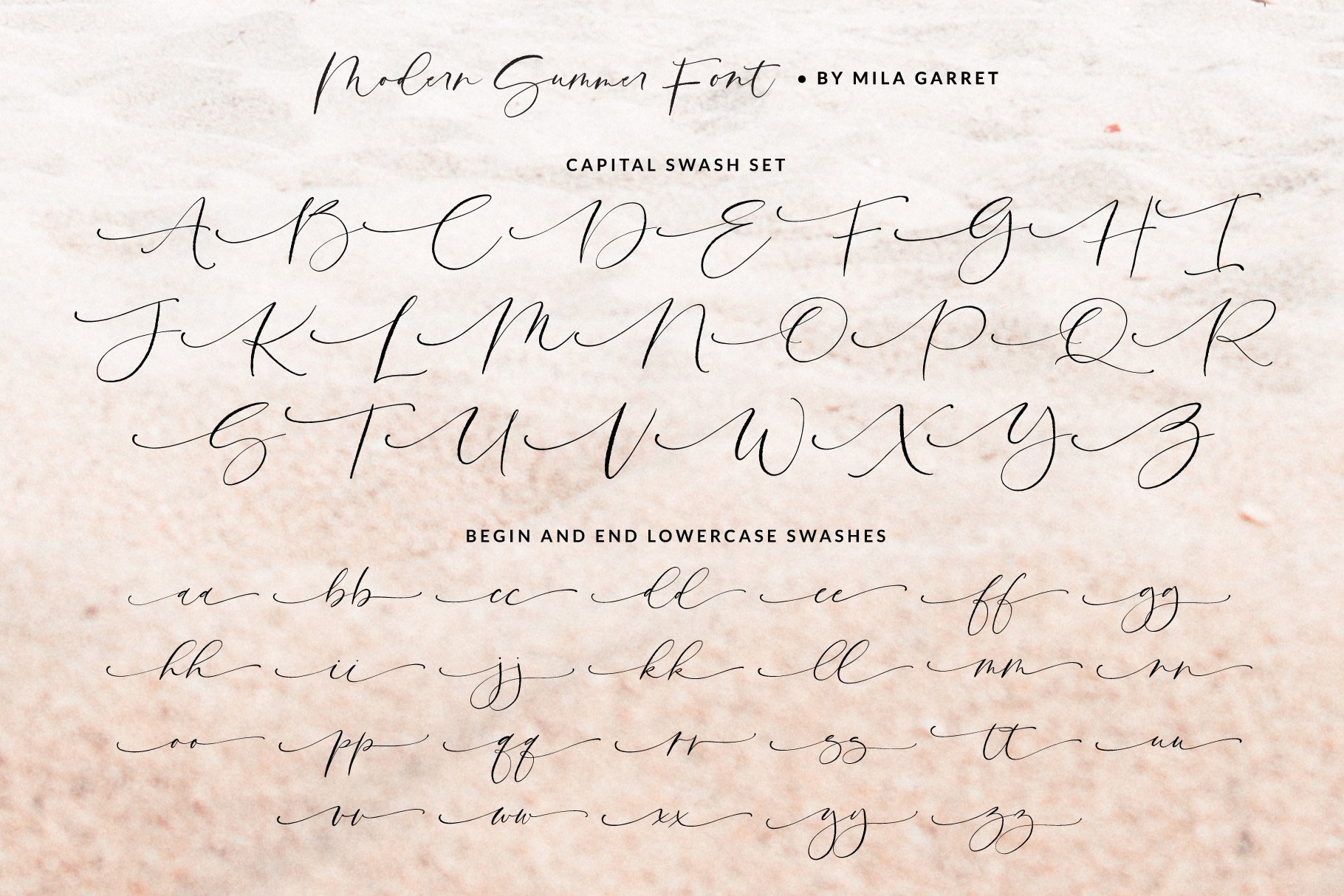 modern calligraphy alphabet font wedding invitations swashes modern summer mila garret 2 751