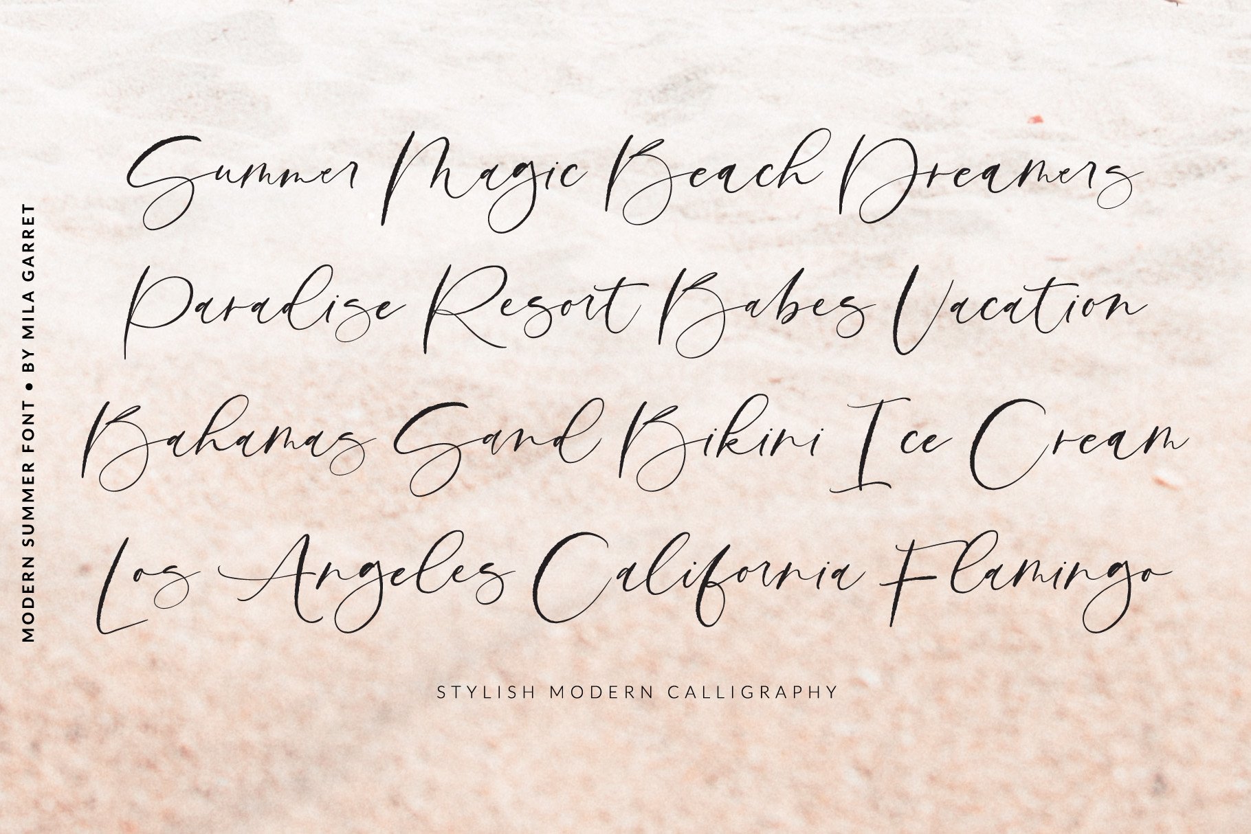 modern calligraphy fonts handwritten lettering feminine modern summer mila garret 235