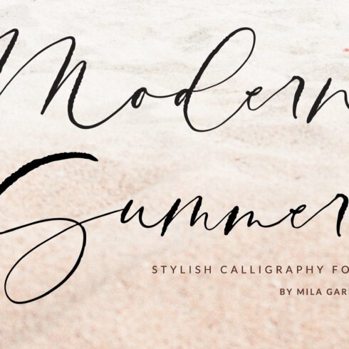 Modern Summer Calligraphy Logo Font cover image.