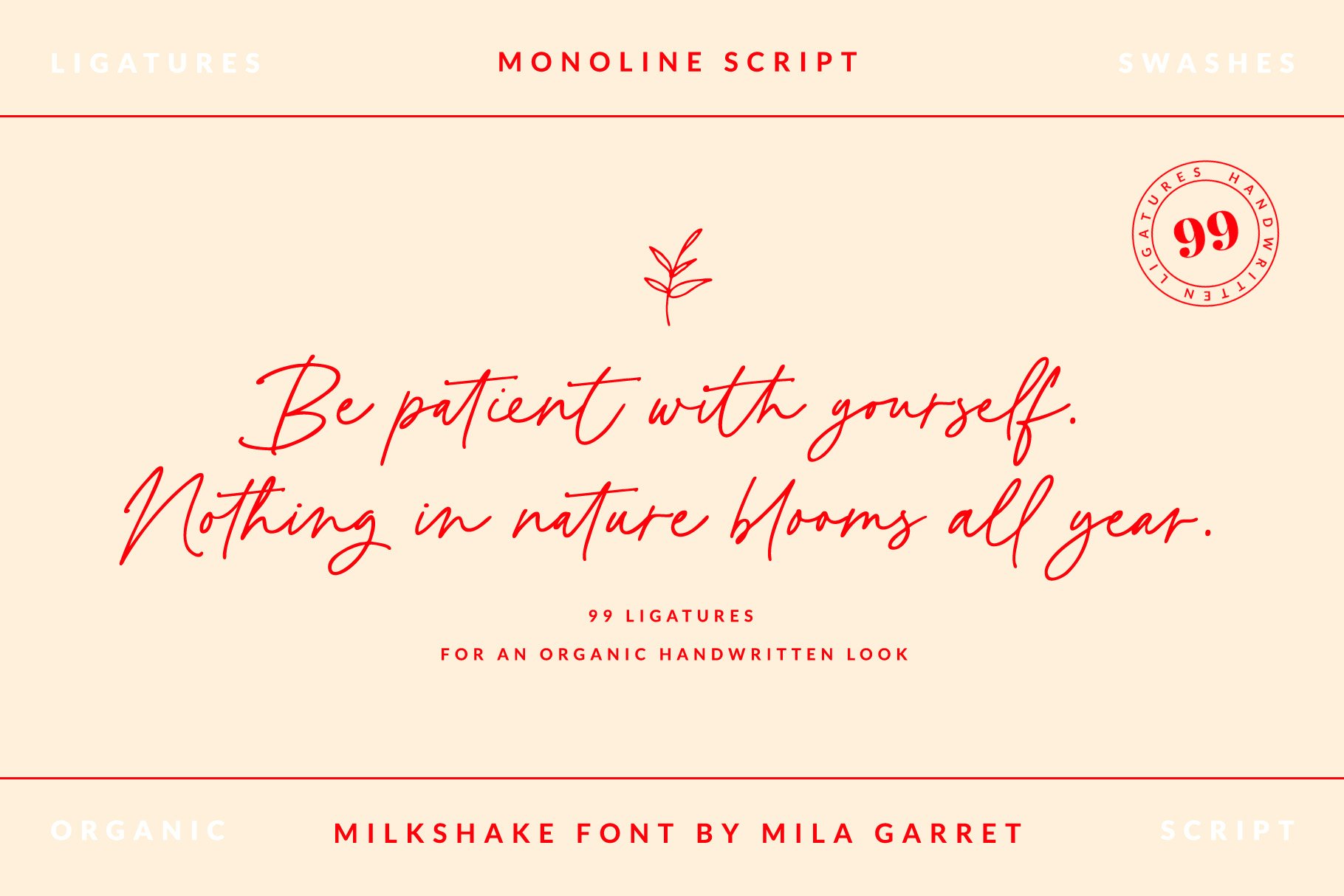 Milkshake Modern Handwritten Script preview image.