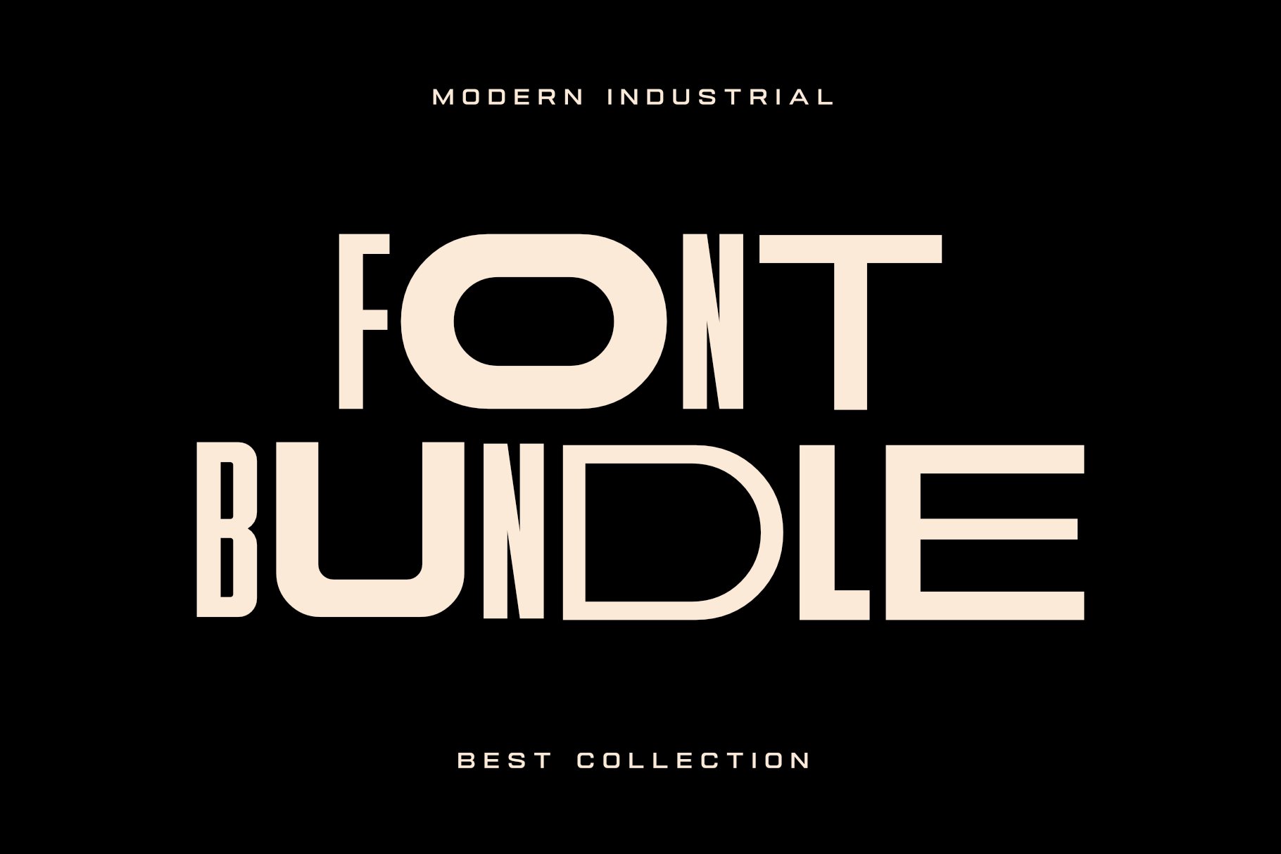 Modern Industrial Font Bundle cover image.