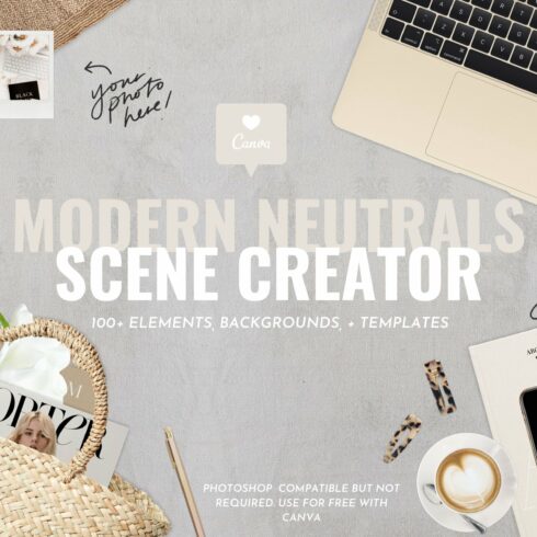 Modern Neutrals Scene Creator Mockup cover image.
