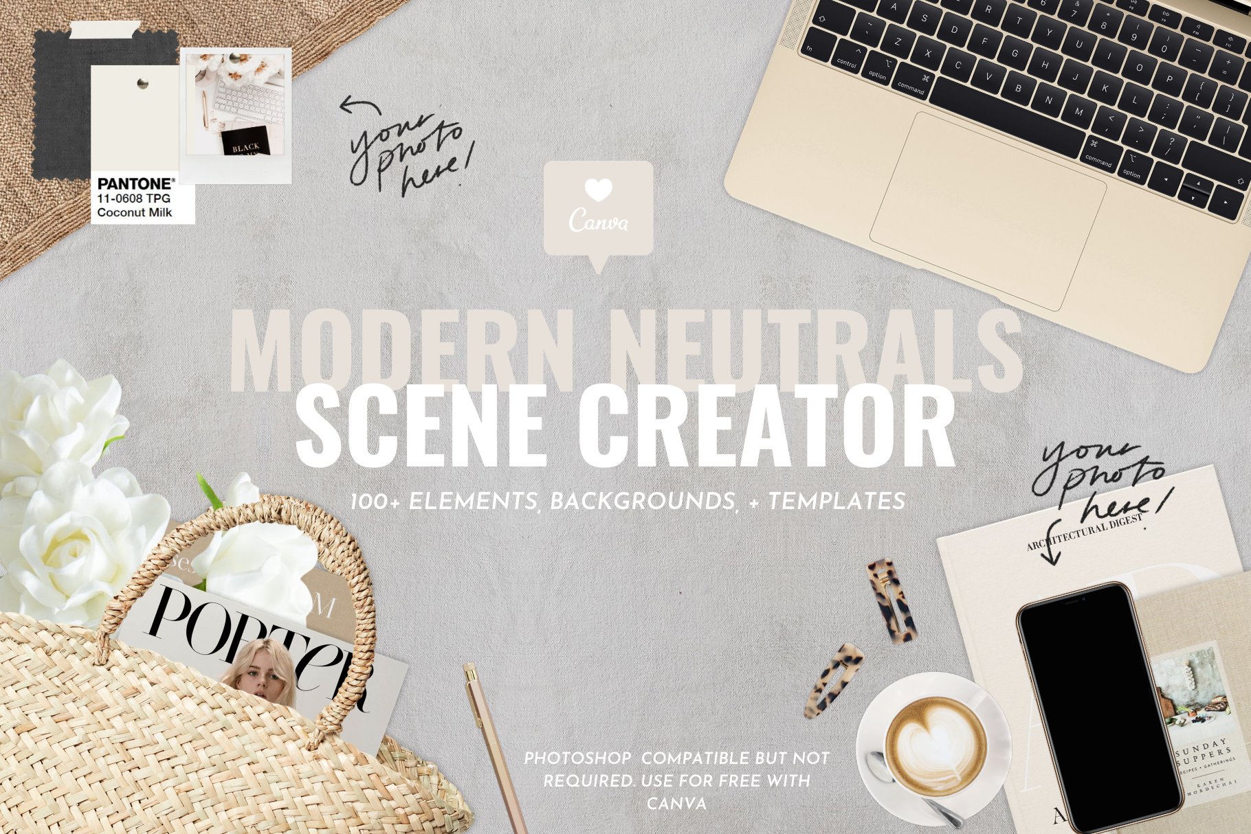 Modern Neutrals Scene Creator Mockup cover image.