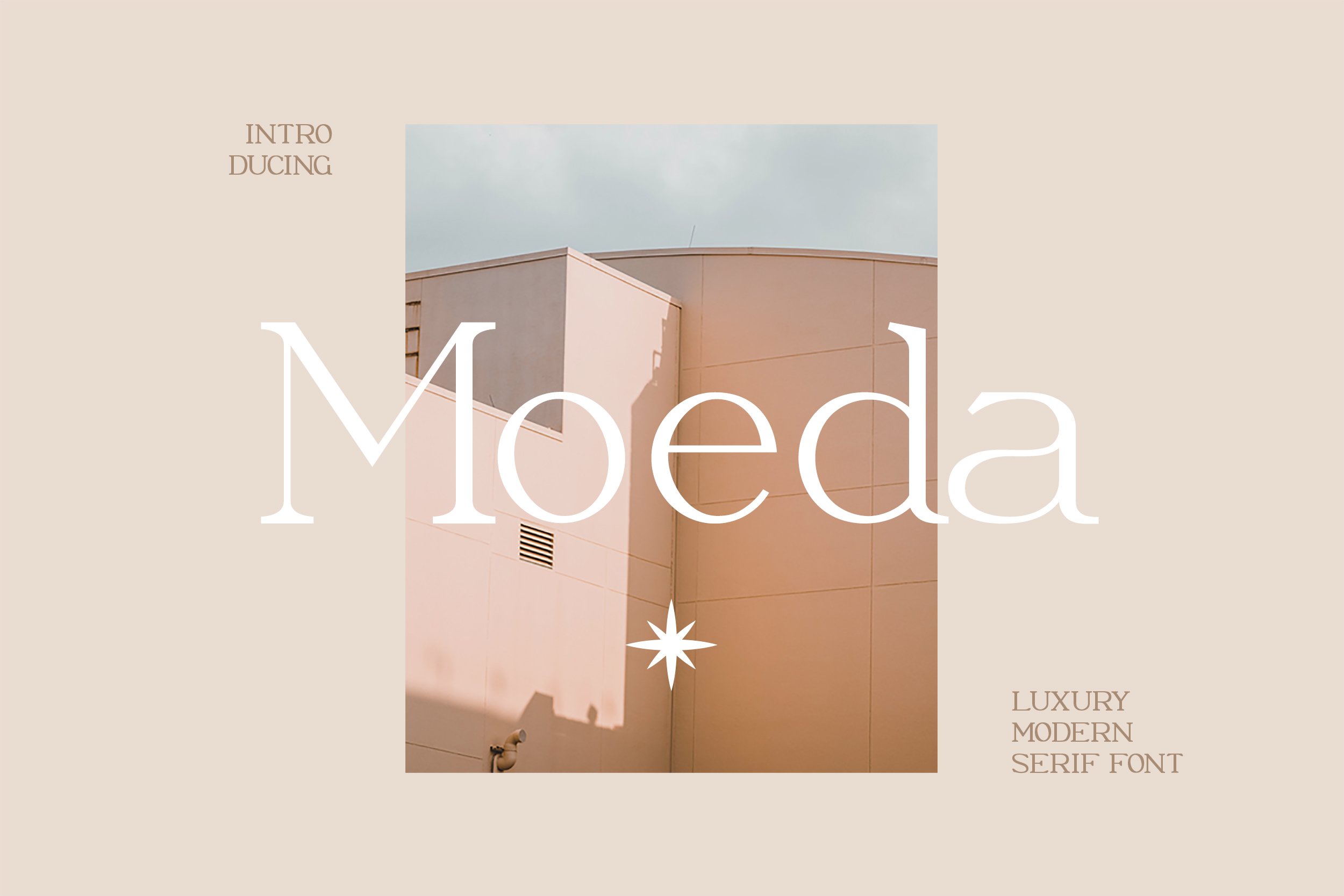 Moeda Luxury Serif Font cover image.