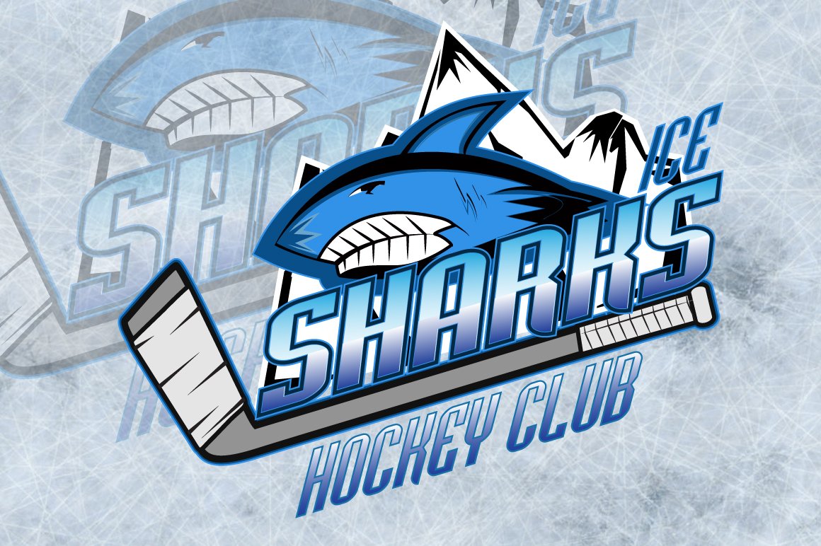 Sharks hockey club professional logo cover image.