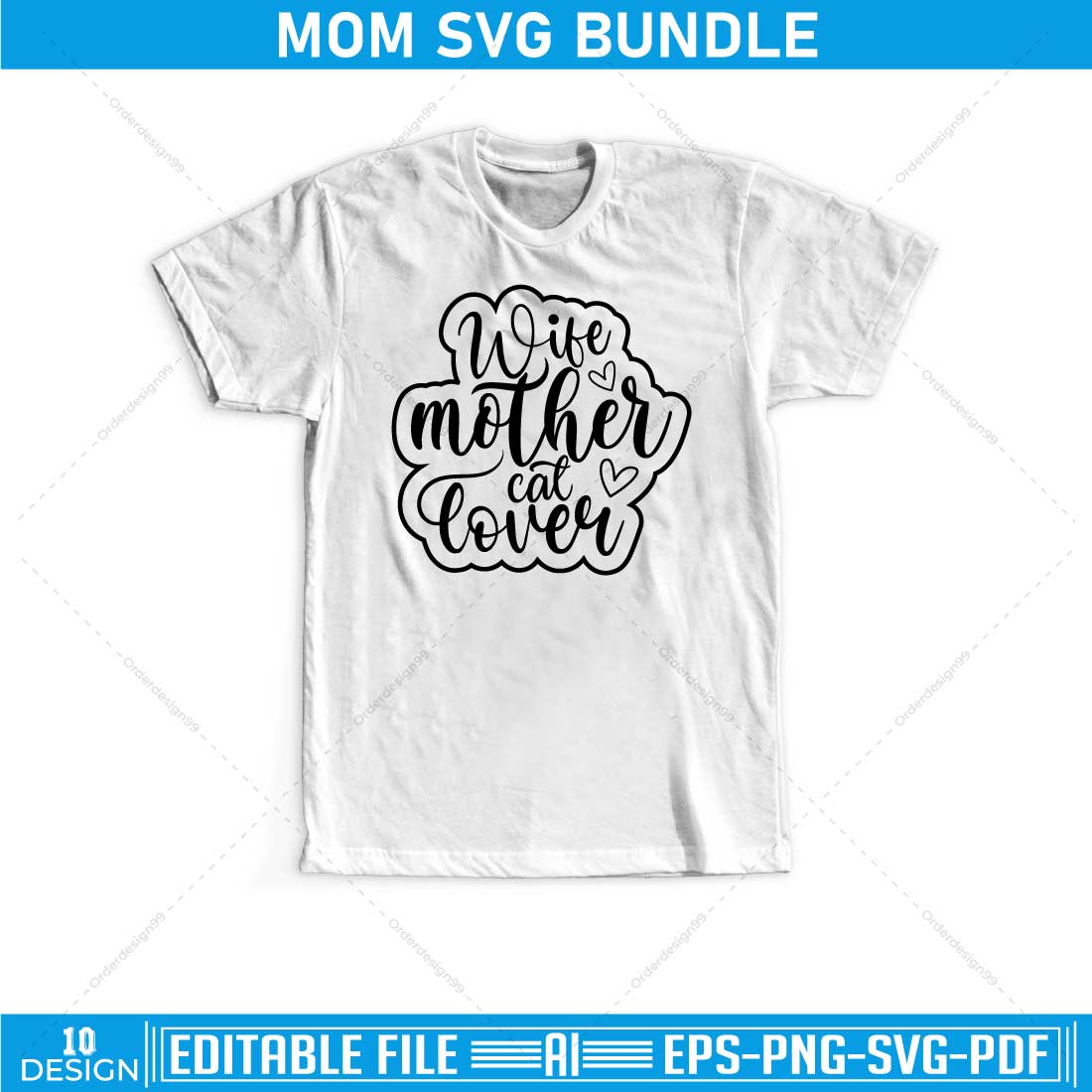 T - shirt with the words mom svg bundle.