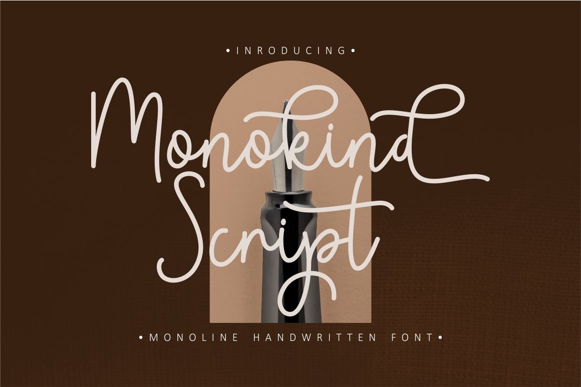 Monokind Script - Monoline Font cover image.
