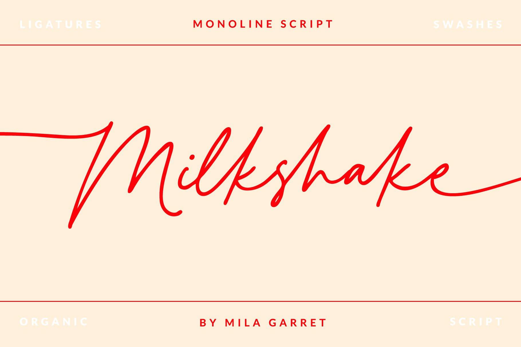 Milkshake Modern Handwritten Script cover image.