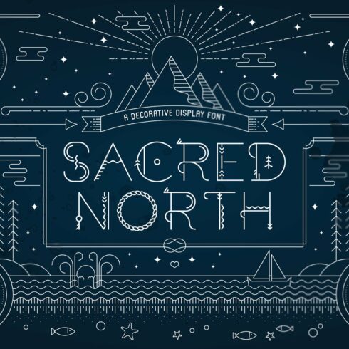 Sacred North Display Font + Extras cover image.